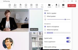 Microsoft Teams screenshot of audio controls
